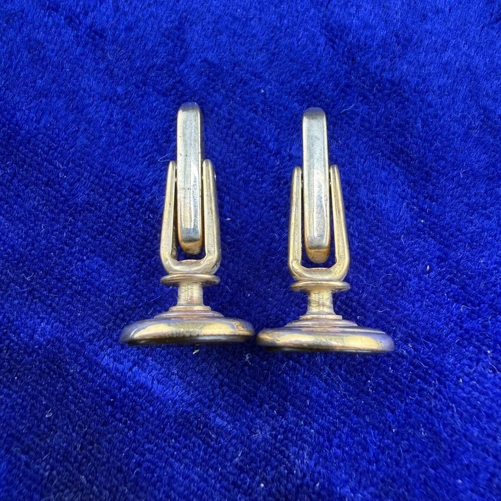Vintage Cufflinks Abalone Gold Tone